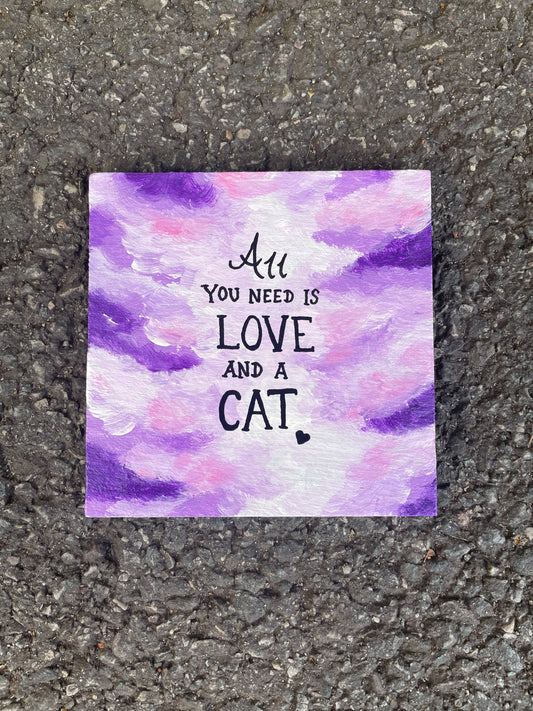 coaster: all you need is love and a cat