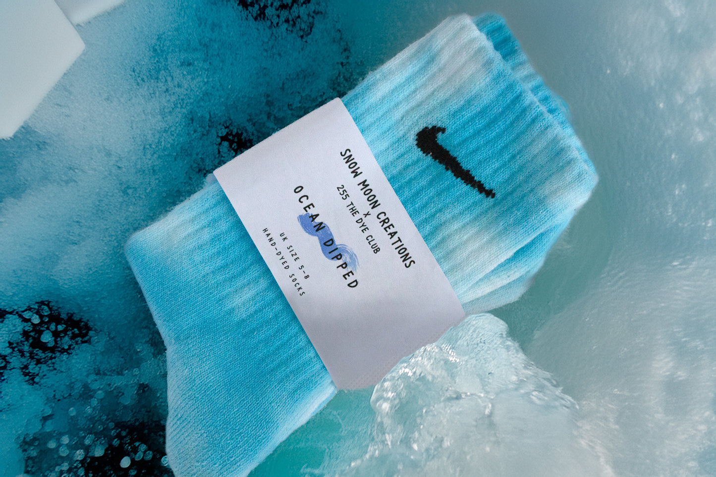 Hand-dyed Nike socks OCEAN DIPPED
