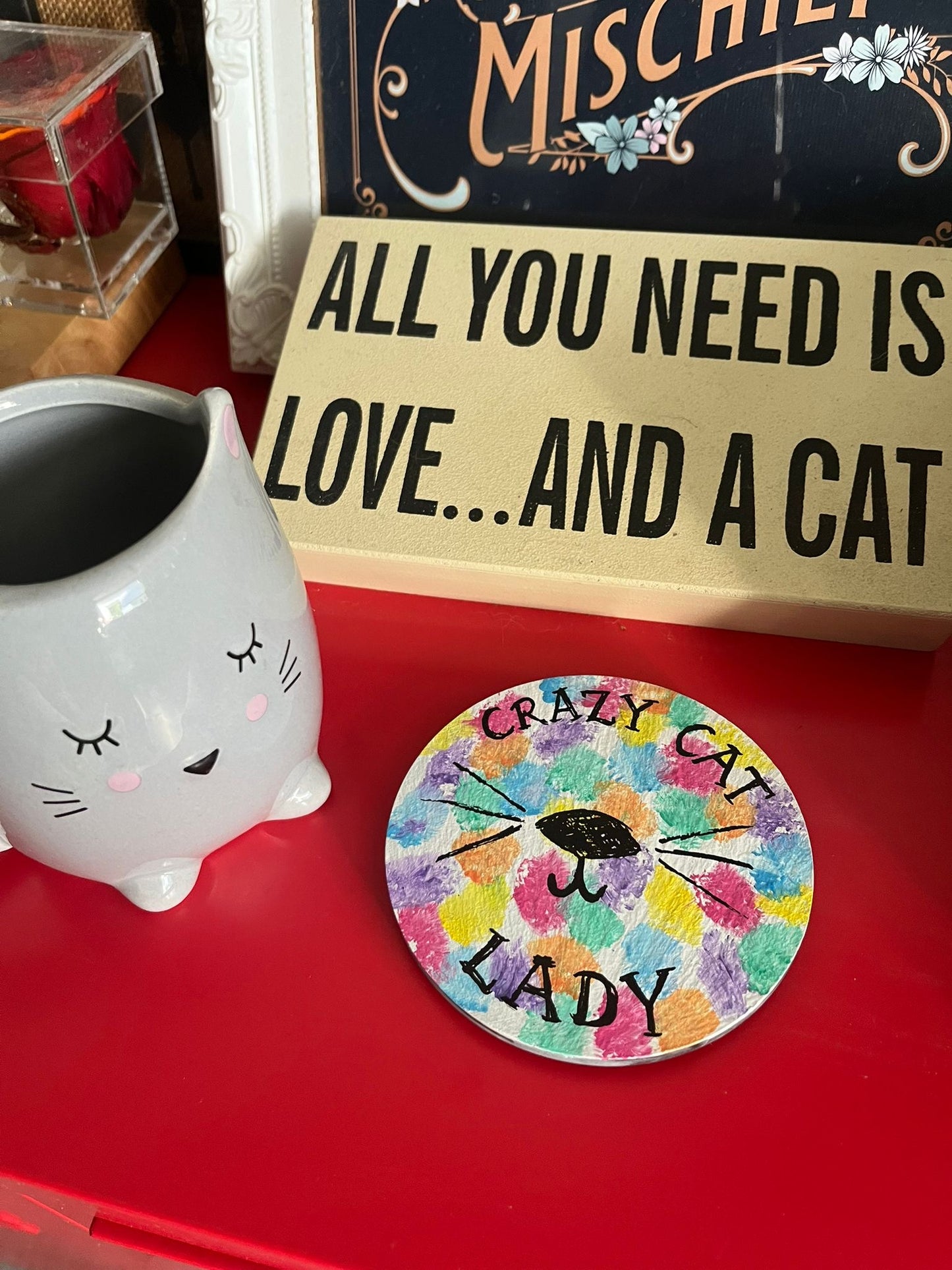 coaster: crazy cat lady