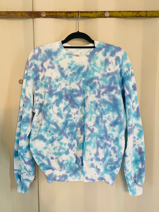 Hand-dyed sweater OCEAN POTION