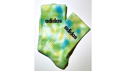 Hand-dyed Adidas socks MEADOW ENVY