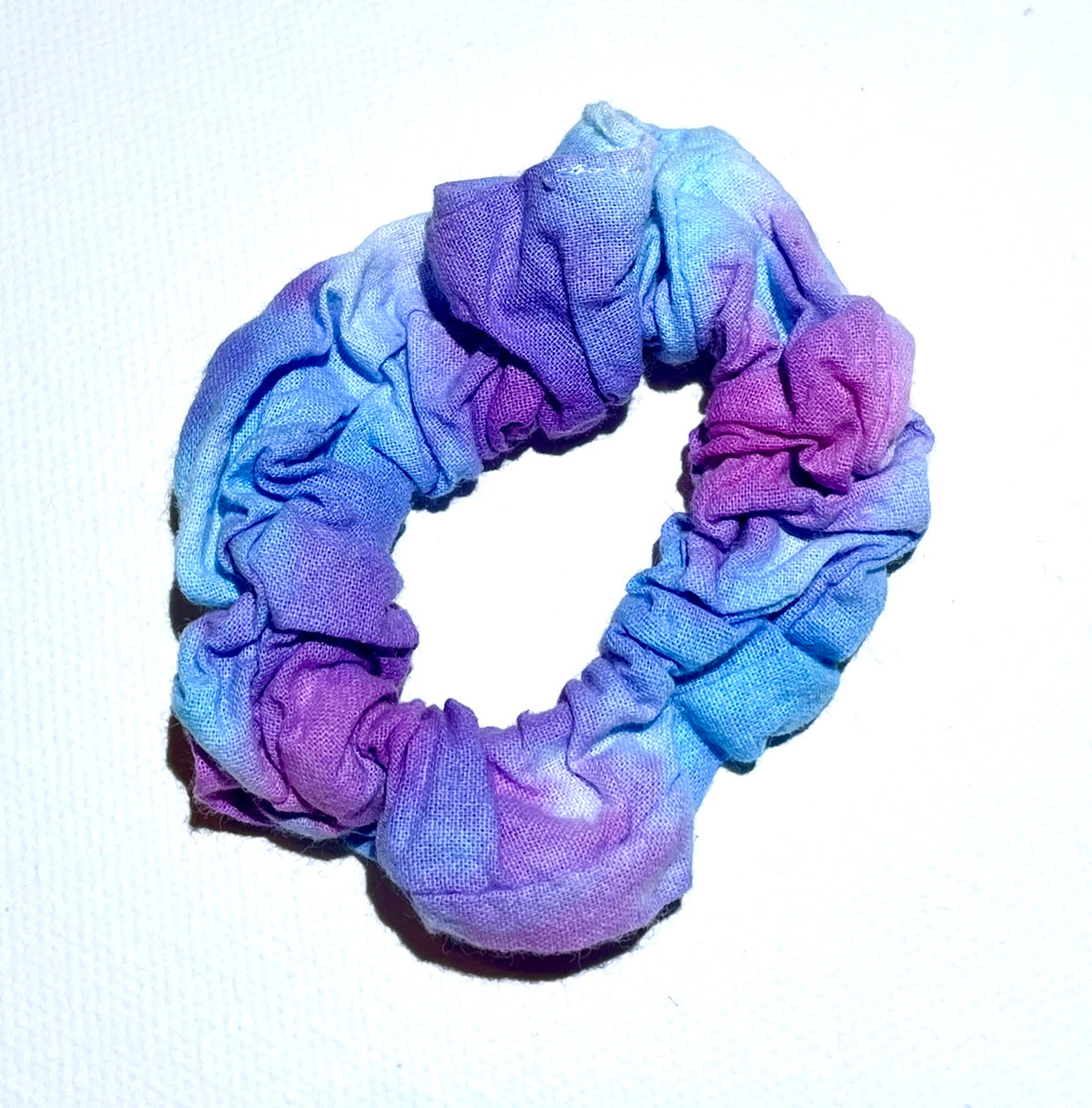 small hand-dyed hair scrunchies