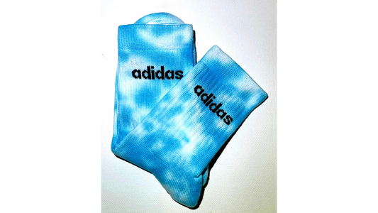 Hand-dyed Adidas socks OCEAN DIPPED