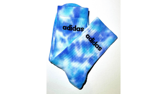 Hand-dyed Adidas socks OCEAN POTION