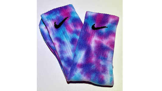 Hand-dyed Nike socks MAKING PURPLE