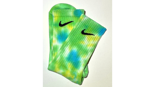 Hand-dyed Nike socks MEADOW ENVY