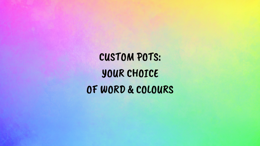 CUSTOM Terracotta pot: words & colours of your choice