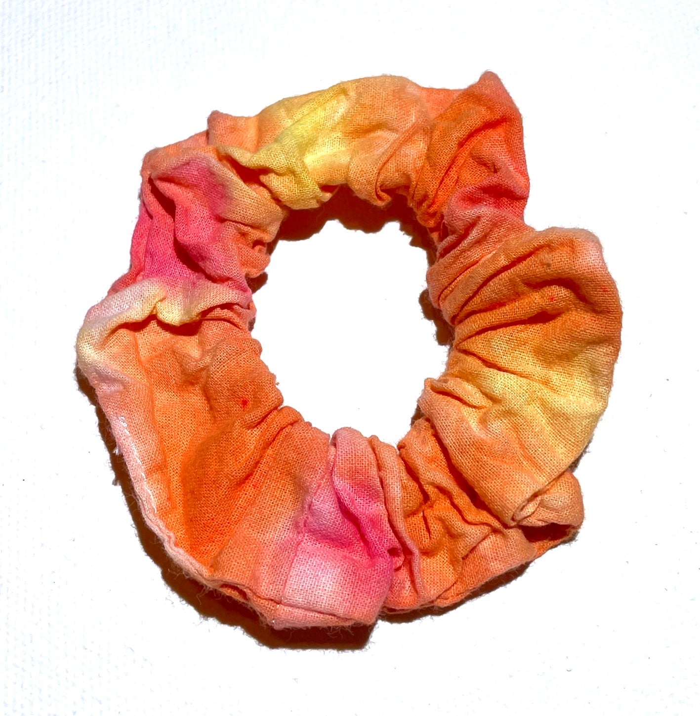 small hand-dyed hair scrunchies