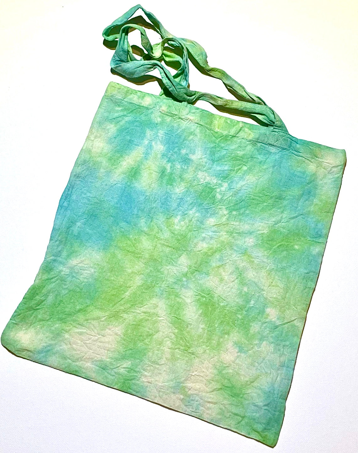Tie dyed cotton tote bag