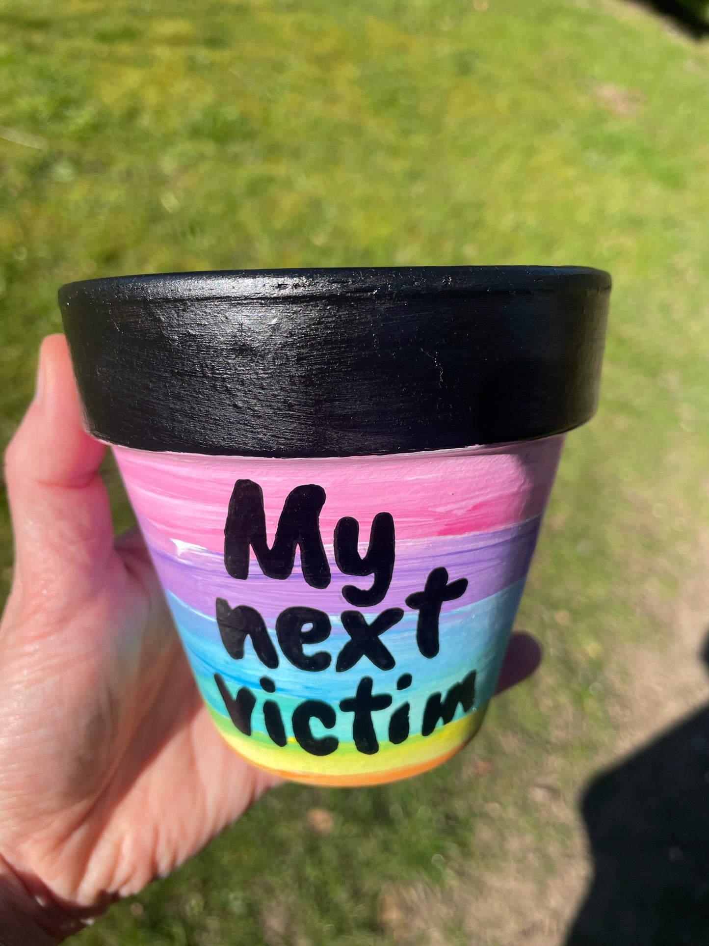 My next victim: terracotta pot custom painted