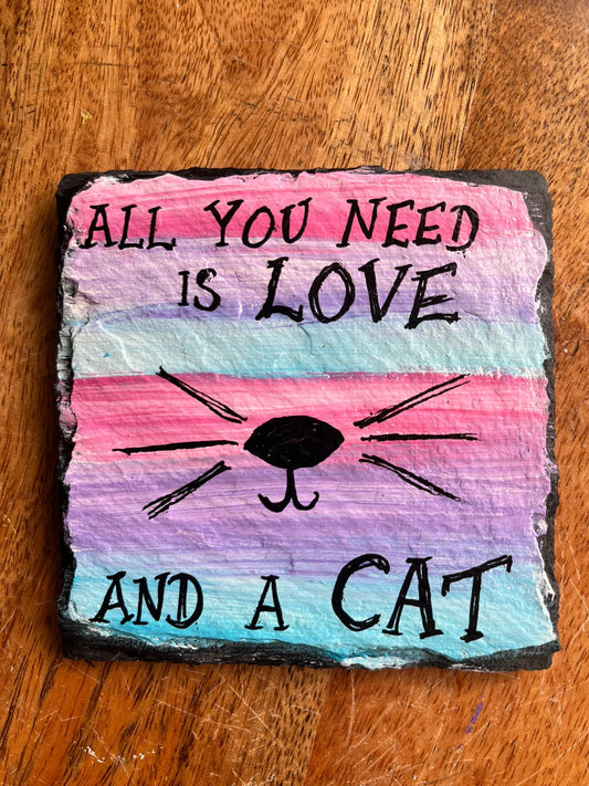 coaster: all you need is love and a cat