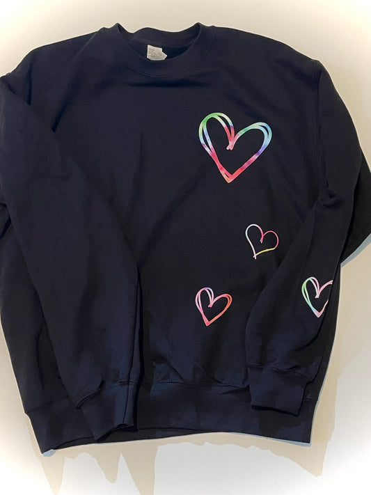 HEARTS 💜💗💙🧡💛💚 vinyl print