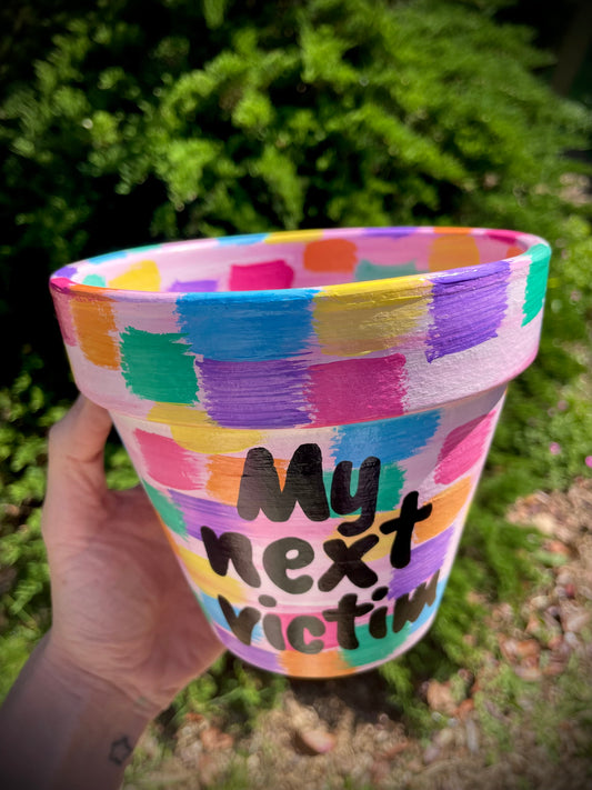 My next victim: terracotta pot custom painted