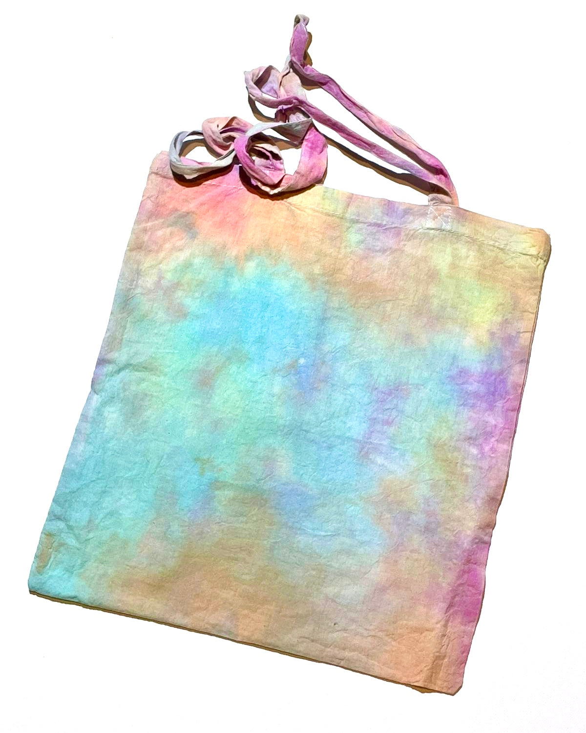 Tie dyed cotton tote bag