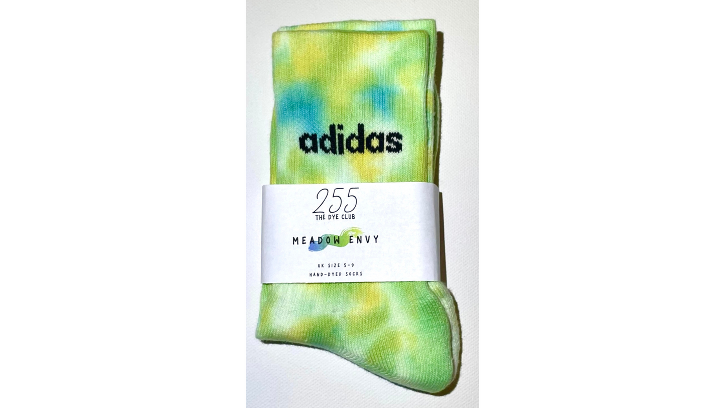 Hand-dyed Adidas socks MEADOW ENVY