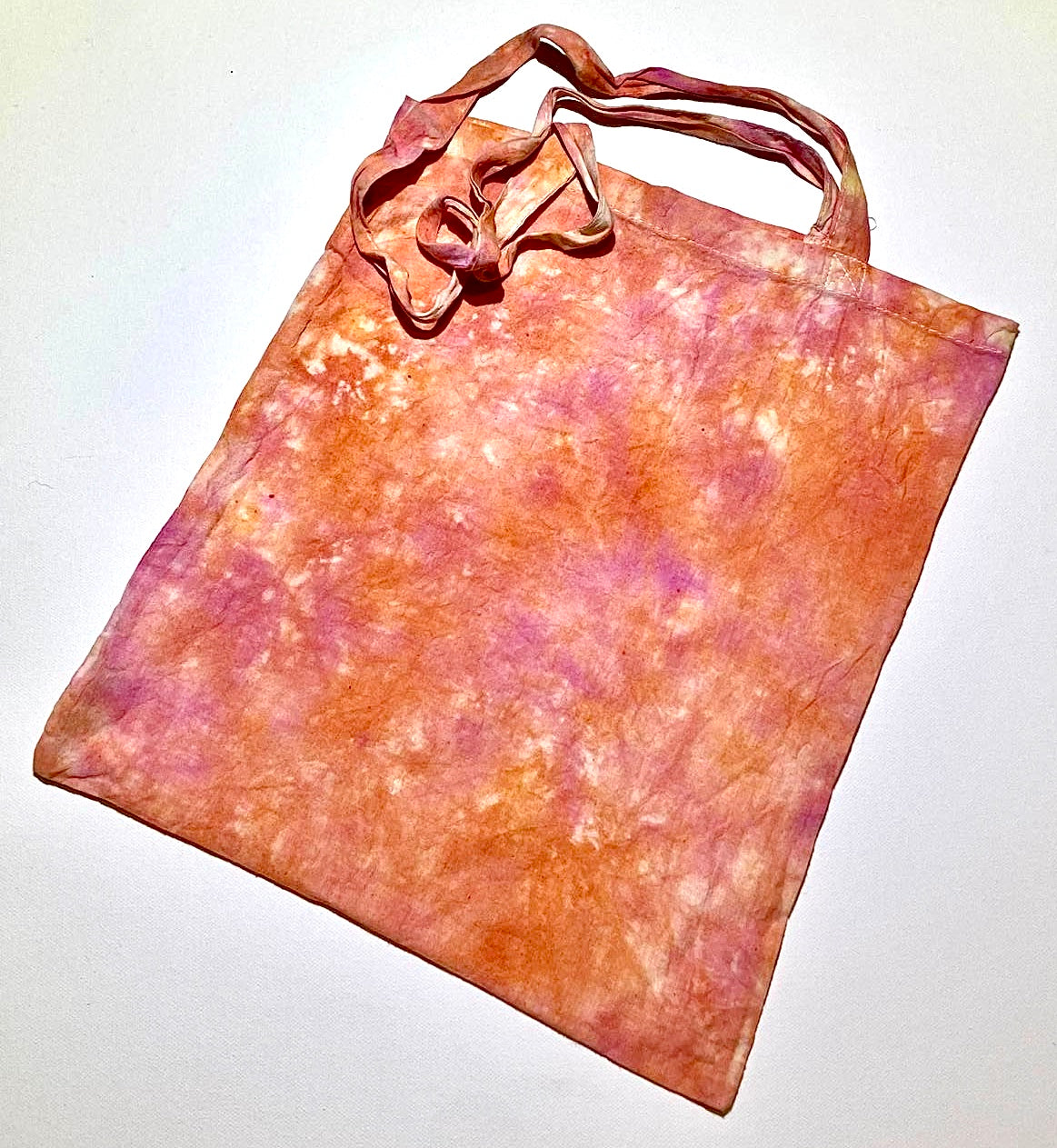 Tie dyed cotton tote bag