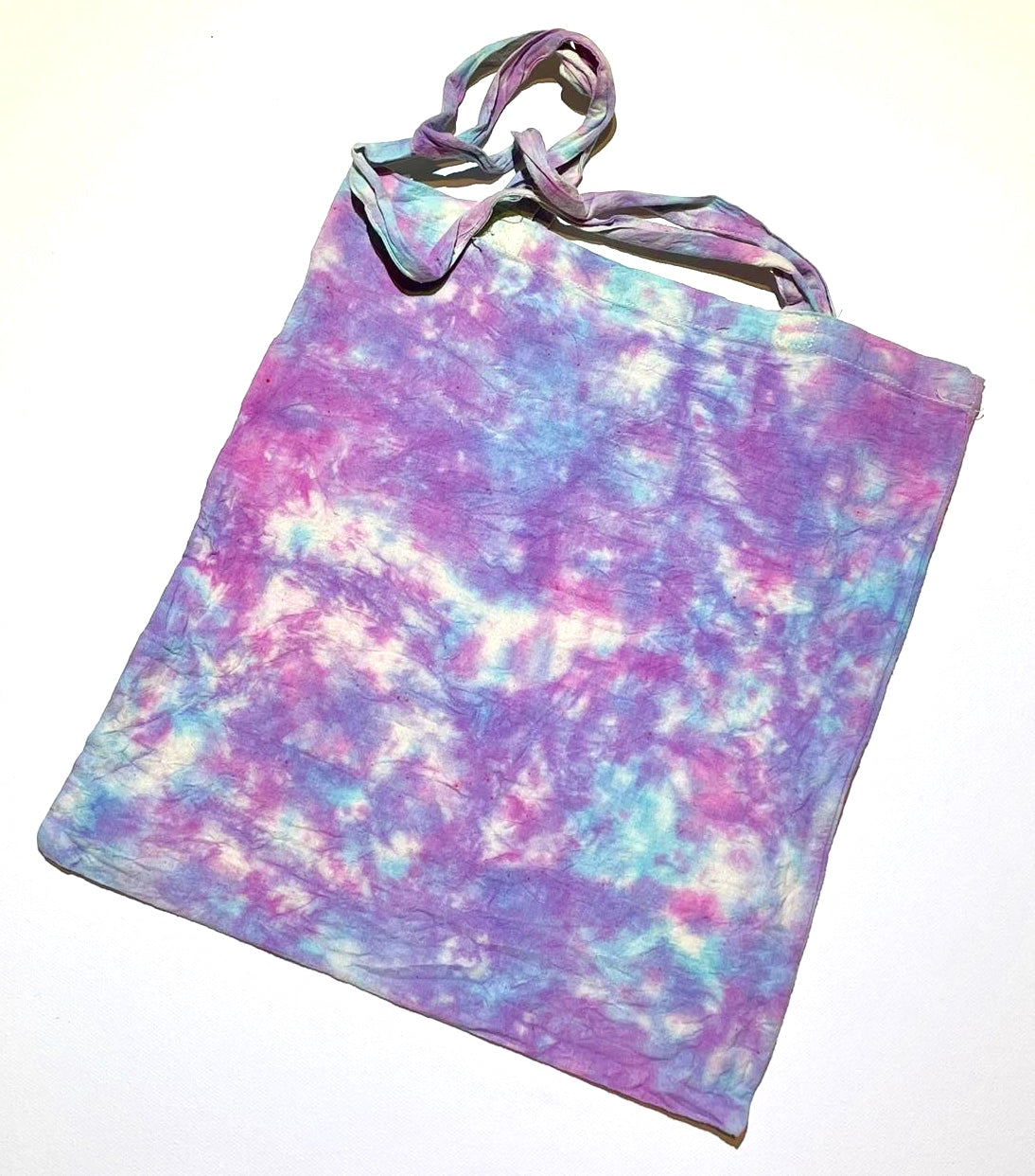 Tie dyed cotton tote bag